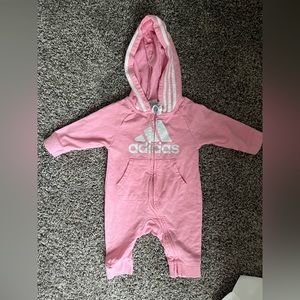Pink Adidas Jumpsuit 0-3 month